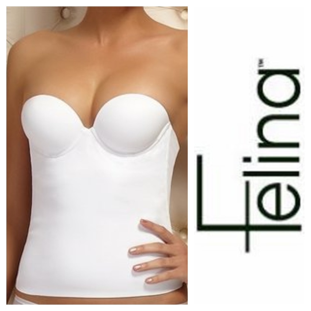 Felina White Strapless Longline Shaping Bustier